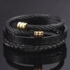 Ensemble de 3 Bracelets pour Hommes, Design Classique et Moderne