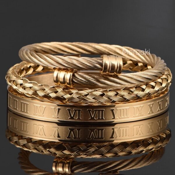H42f9d678d86b4ed3a2750ab6bacb7586G-3.jpg Ensemble de 3 Bracelets pour Hommes, Design Classique et Moderne