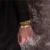 Ensemble de 4 Bracelets en Acier avec Inscriptions Bibliques pour Hommes