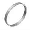 Bracelet Manchette de Luxe en Acier Inoxydable avec Gravure de Numéros Romains pour Couples
