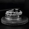 Ensemble de 4 Bracelets en Acier avec Inscriptions Bibliques pour Hommes