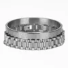 Duo de Bracelets Manchette Romains en Acier, Dorés, pour Hommes