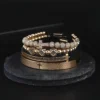 Ensemble de 4 Bracelets en Acier avec Inscriptions Bibliques pour Hommes