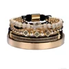 Ensemble de 4 Bracelets en Acier avec Inscriptions Bibliques pour Hommes