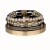 Ensemble de 4 Bracelets en Acier avec Inscriptions Bibliques pour Hommes