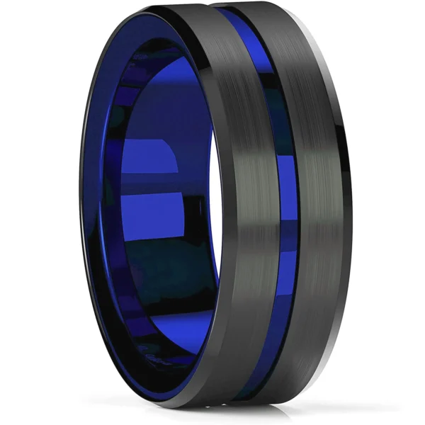 Bague en Tungstène Dorée 8mm pour Homme