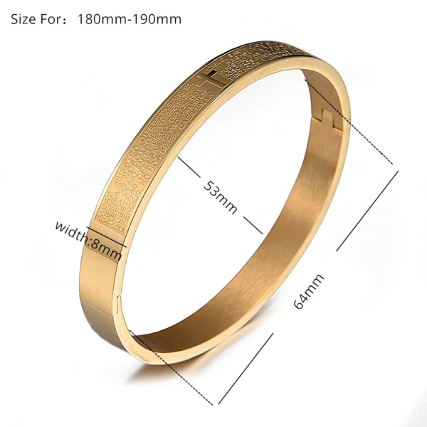 H85348836db514b1a9662854a9651a7cfc.webp Ensemble de 4 Bracelets en Acier avec Inscriptions Bibliques pour Hommes