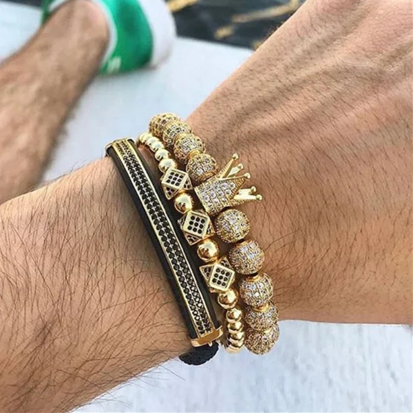 HTB1CJ0FLCzqK1RjSZFLq6An2XXau.webp Bracelet Hip-Hop de Luxe avec Charme CZ pour Hommes
