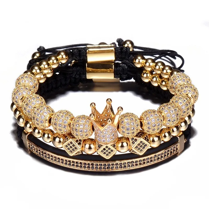 Bracelet Hip-Hop de Luxe avec Charme CZ pour Hommes