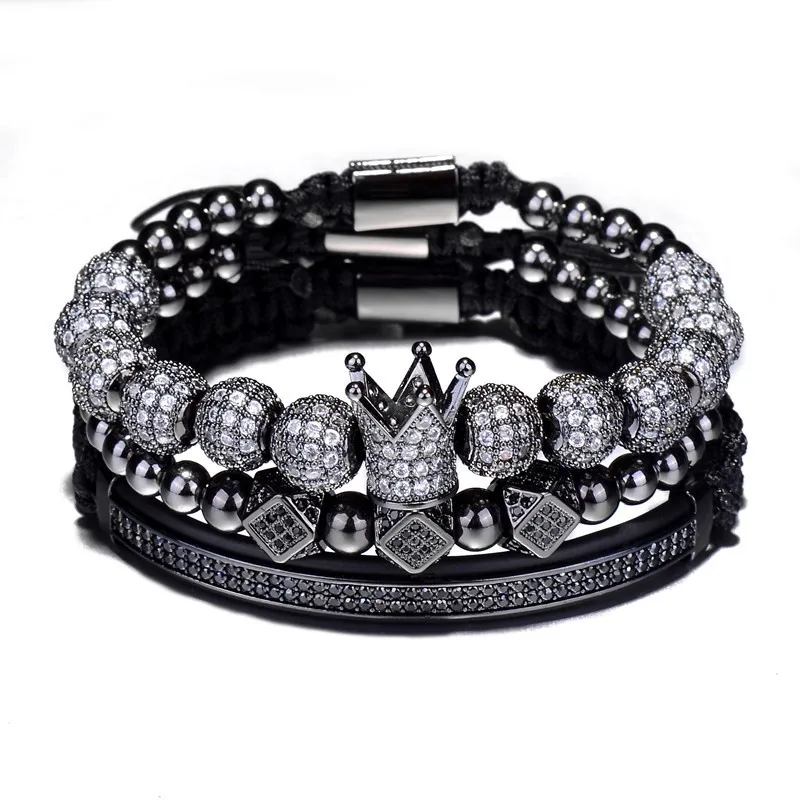 Bracelet Hip-Hop de Luxe avec Charme CZ pour Hommes