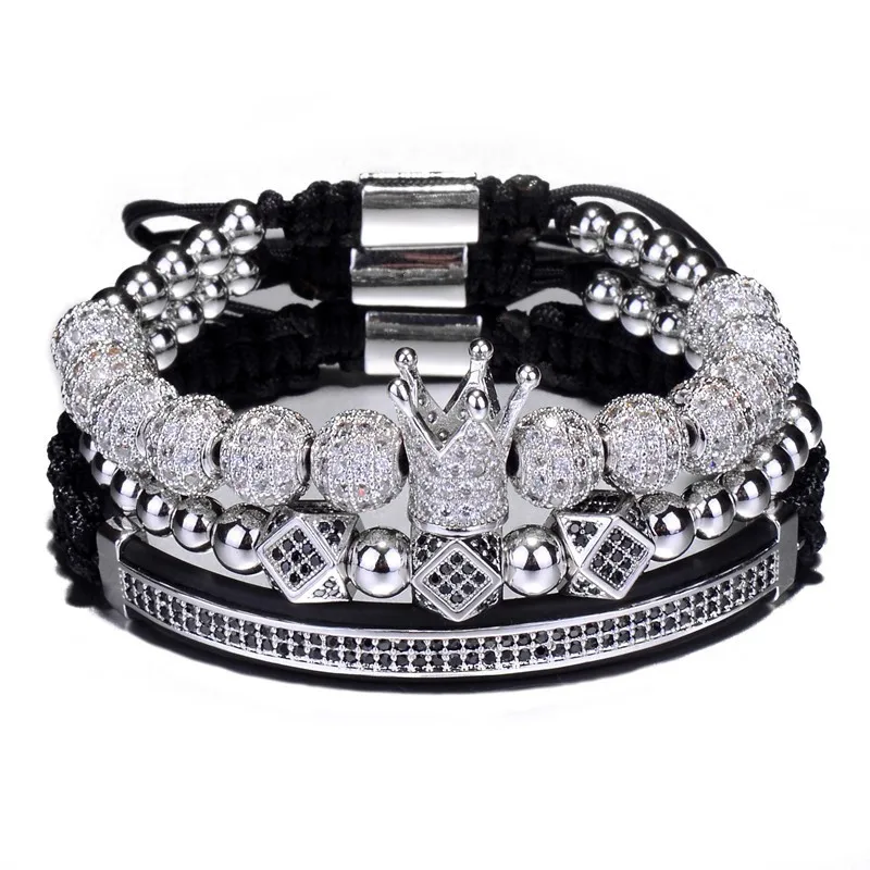 Bracelet Hip-Hop de Luxe avec Charme CZ pour Hommes