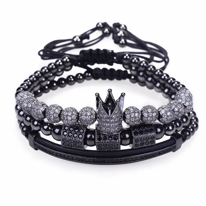 Bracelet Hip-Hop de Luxe avec Charme CZ pour Hommes