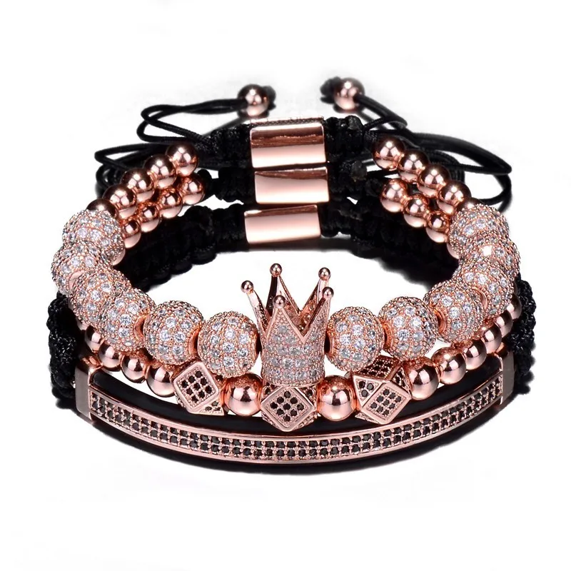 Bracelet Hip-Hop de Luxe avec Charme CZ pour Hommes