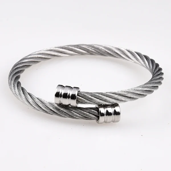 Ha95b4083add747aab970057abf8baed5v.webp Bracelet avec Numéros Romains en Acier Inoxydable pour Hommes