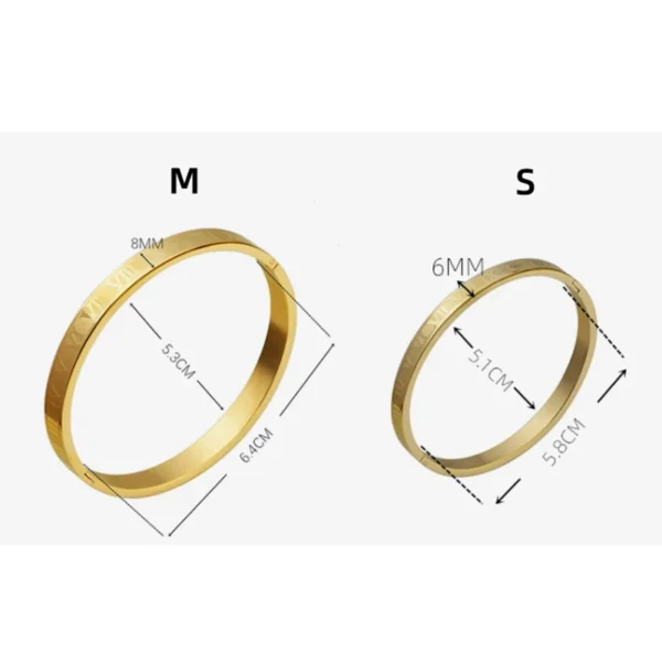 Hbb0315741c394160958febb8a5731a9co-1.webp Bracelet Manchette de Luxe en Acier Inoxydable avec Gravure de Numéros Romains pour Couples