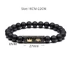 Ensemble de 3 Bracelets Perles et Charme Couronne pour Hommes et Femmes
