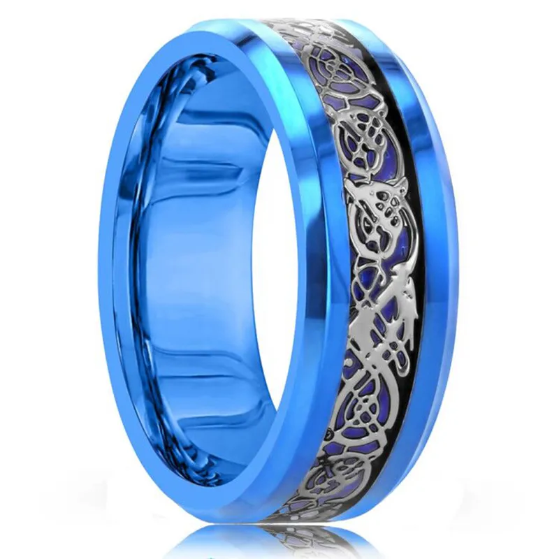 Bague en Tungstène Dorée 8mm pour Homme