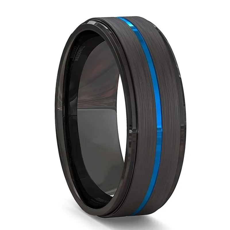 Bague en Tungstène Dorée 8mm pour Homme