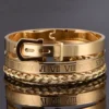 Ensemble 3pcs de Bangles en Acier Inoxydable, Style Classique et Luxueux