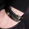Ensemble de 3 Bracelets de Luxe avec Charme Crâne pour Homme