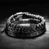 Ensemble 3pcs de Bangles en Acier Inoxydable, Style Classique et Luxueux
