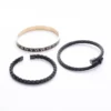 Trio de Bracelets Classiques pour Hommes, Corde en Chanvre et Acier Inoxydable