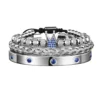 Bracelet Royal Charm avec Couronne CZ Bleue pour Homme
