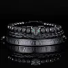 Ensemble 3pcs de Bangles en Acier Inoxydable, Style Classique et Luxueux