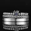 Bracelet Royal Charm avec Couronne CZ Bleue pour Homme