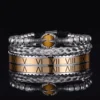 Ensemble de Bracelets avec Numéro Romain et Pierre Naturelle