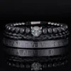 Ensemble 3pcs de Bangles en Acier Inoxydable, Style Classique et Luxueux