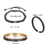 Ensemble de Bracelets Œil en Émail et Couronne Royale pour Homme