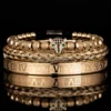 Ensemble 3pcs de Bangles en Acier Inoxydable, Style Classique et Luxueux