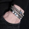 Bracelet Royal Charm avec Couronne CZ Bleue pour Homme