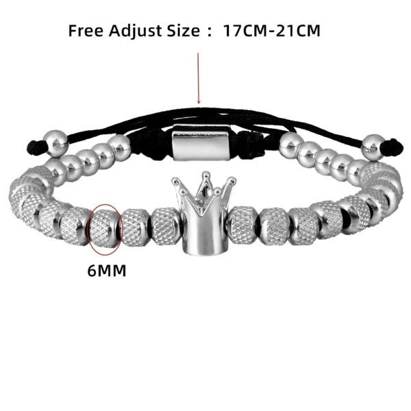 H5b880cf8471f4a688a31b6a3ff2bf051h-20.webp Luxury Crown Men Bracelet 316L Stainless Steel Bracelet Banlge Titanium Steel Gold Color Bracelet Adjust Size Men Jewelry Gift