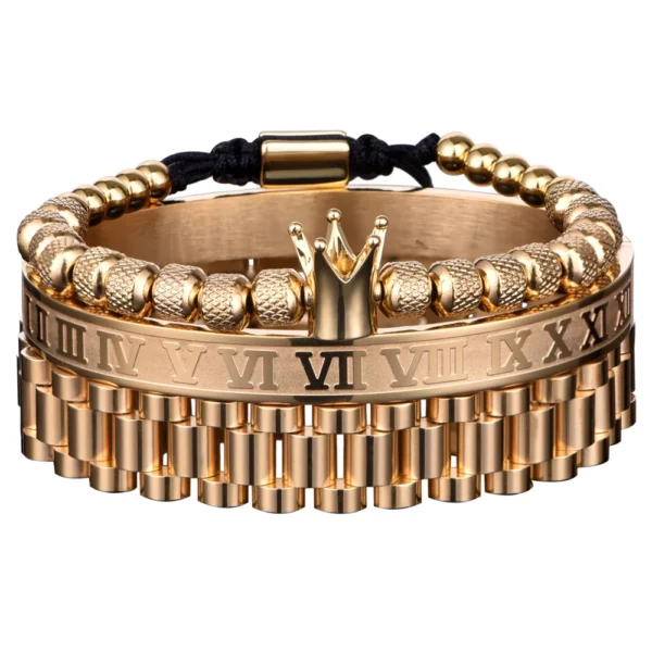 H6ef9b63106974780b2b58f3202f183f1h-6.webp Luxury Crown Roman Numeral Bracelet 12mm Watch Band Stainless Steel Dudes Rollie Hip Hop Macrame Bracelet Wristbands Men Jewelry