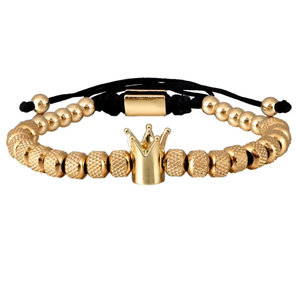 H7b68d57875194a22b4ad9074d856f2ceP.webp Luxury Crown Men Bracelet 316L Stainless Steel Bracelet Banlge Titanium Steel Gold Color Bracelet Adjust Size Men Jewelry Gift