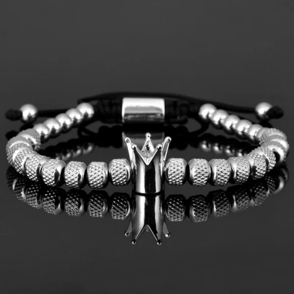H9c6dc598a4314a2890585eb767b1d07f1-20.webp Luxury Crown Men Bracelet 316L Stainless Steel Bracelet Banlge Titanium Steel Gold Color Bracelet Adjust Size Men Jewelry Gift