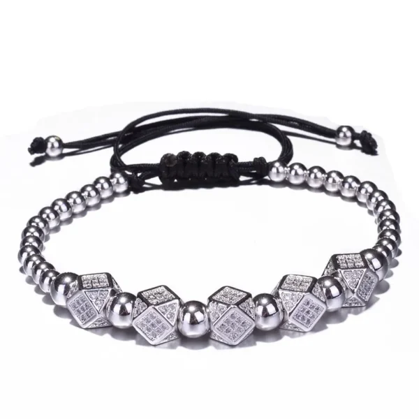 HLB1MltUaIrrK1RjSspaq6AREXXaP-2.webp Geometric Faced Crystal Rivets Charms Bracelets For Women Men Copper Beaded Bracelets Male Accessories Pulseira Masculina