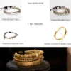 2020 New Design Handmade Braiding Bracelet Hip Hop Men Polished Crown Roman Numeral Bracelet Luxury Jewelry DropShiping