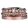 2020 New Design Handmade Braiding Bracelet Hip Hop Men Polished Crown Roman Numeral Bracelet Luxury Jewelry DropShiping