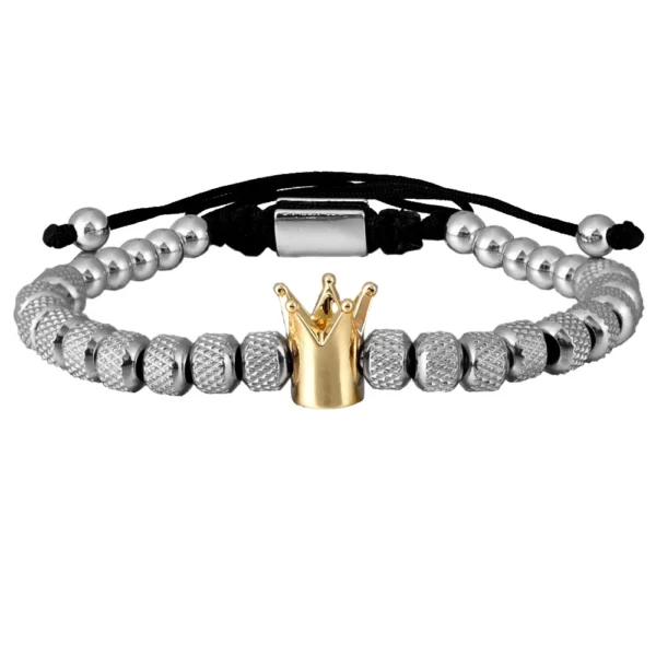 Hc599acf1f68443219d4a275becc774f4u-20.webp Luxury Crown Men Bracelet 316L Stainless Steel Bracelet Banlge Titanium Steel Gold Color Bracelet Adjust Size Men Jewelry Gift