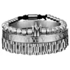 Luxury Crown Roman Numeral Bracelet 12mm Watch Band Stainless Steel Dudes Rollie Hip Hop Macrame Bracelet Wristbands Men Jewelry