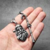 Christmas Candy Cane Men Necklaces Stainless Steel Pendant Chain Women Fashion Jewelry Punk New In Accessories Gifts Wholesale