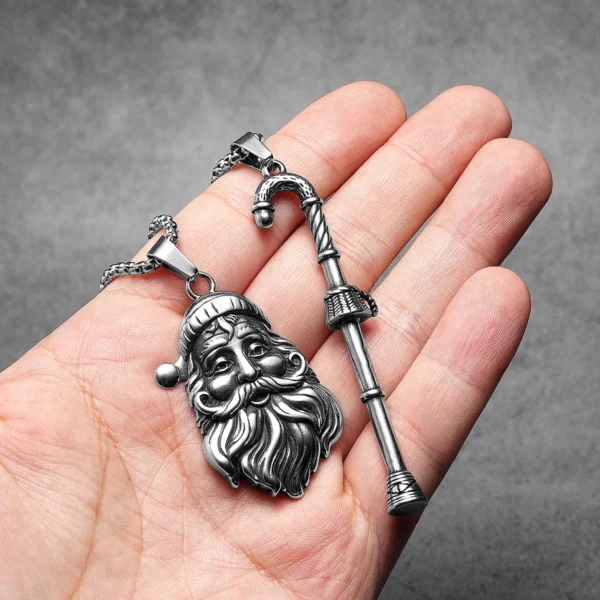 S0443fb0a3df84900aeb9206b62663486O-5.webp Christmas Candy Cane Men Necklaces Stainless Steel Pendant Chain Women Fashion Jewelry Punk New In Accessories Gifts Wholesale