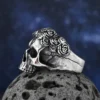 New Dropshipping 316L Stainless Steel Satan Flower Skull Gothic Punk Motorcycl Jewelry Gifts Freeshipping For Boyfriend Gift