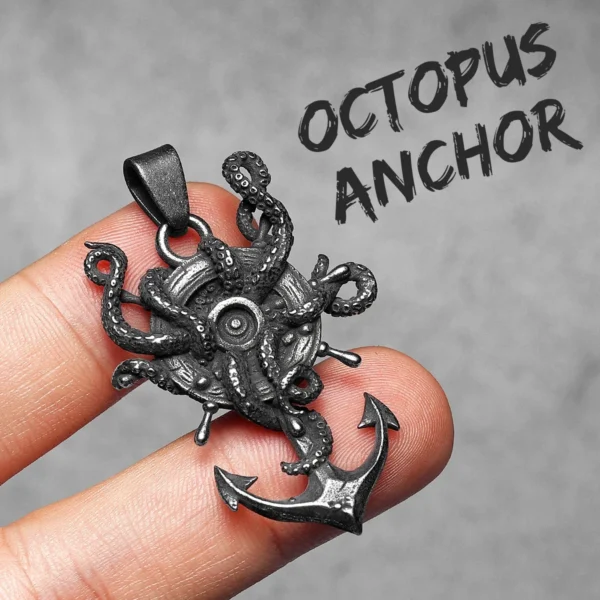 S0c4c3f1465054c62b35a3a7343ffe1f69.webp Vintage Octopus Anchor Men Necklaces Stainless Steel Pendant Chain Women Fashion Jewelry Punk New In Accessories Gifts Wholesale