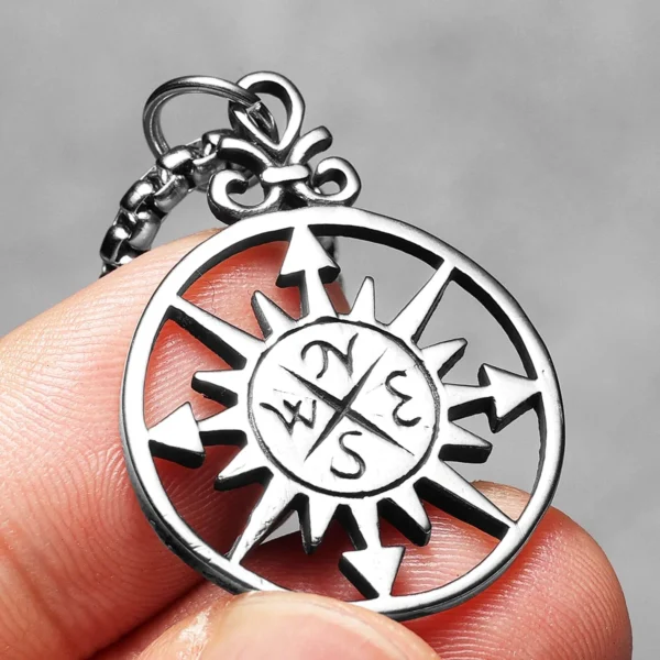 S0d7f7c50c16845c0a40a77b5a6cd6d29I.webp Simple Compass Symbol Men Necklaces Stainless Steel Pendant Chain Women Fashion Jewelry Punk New In Accessories Gifts Wholesale