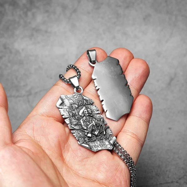 S0ffb7c7c024e4253b036fc99544c53d6q.webp Pirate Captain San Pedro Men Necklaces Stainless Steel Pendant Chain Women Fashion Jewelry Punk New Accessories Gifts Wholesale