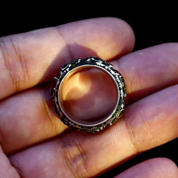 S11a40bcf8e224daca4c0adbf4eab0b6be.webp BEIER 2024 New Fashion 316L Stainless Steel Punk Spinning Skull Ring Unique Men's Ring Biker Gothic Jewelry